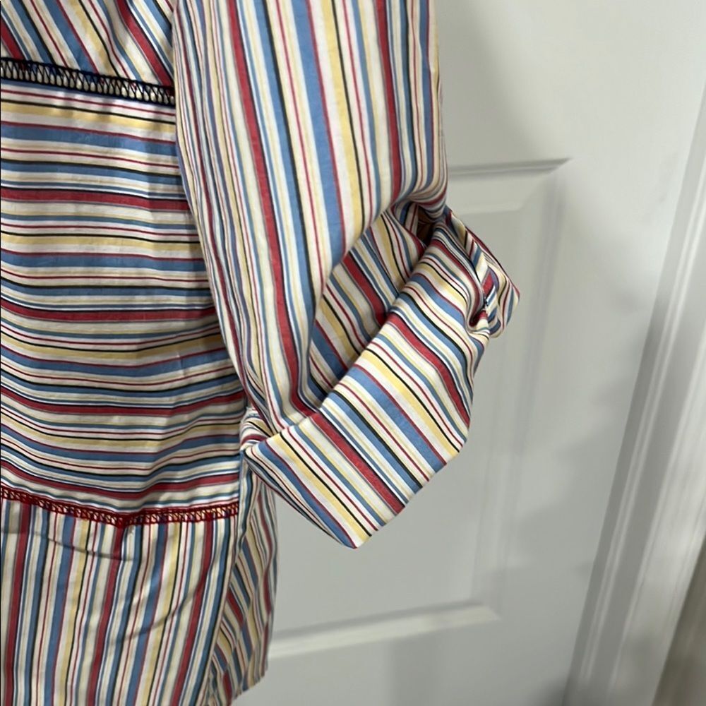 Napa Valley Vtg Patchwork Striped Button Down Shi… - image 8